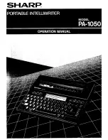 Preview for 1 page of Sharp PA-1050 Operation Manual