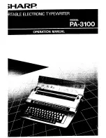 Предварительный просмотр 1 страницы Sharp PA-3100 Operation Manual