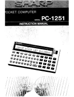 Preview for 1 page of Sharp PC-1251 Instruction Manual