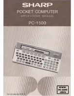 Sharp PC-1500 Applications Manual preview