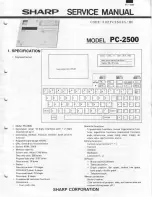 Sharp pc-2500 Service Manual preview