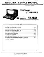 Sharp PC-7200 Service Manual preview