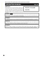 Preview for 4 page of Sharp PG-C20XE - Notevision SXGA LCD Projector Operation Manual