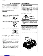 Предварительный просмотр 2 страницы Sharp PG-C30XE - Notevision XGA LCD Projector Service Manual