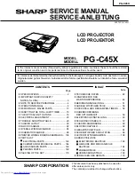 Sharp PG-C45X - Notevision XGA LCD Projector Service Manual предпросмотр