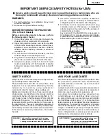 Предварительный просмотр 3 страницы Sharp PG-C45X - Notevision XGA LCD Projector Service Manual