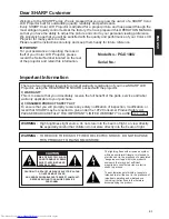 Preview for 1 page of Sharp PG-D100U Operation Manual