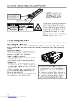 Preview for 4 page of Sharp PG-D100U Operation Manual