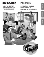 Preview for 1 page of Sharp PG-D120U - Pro - LCD Projector Operation Manual