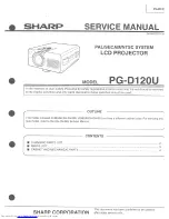 Sharp PG-D120U - Pro - LCD Projector Service Manual preview