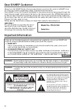 Preview for 2 page of Sharp PG-D210U Operation Manual