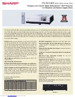 Preview for 1 page of Sharp PG-D2500X Specifications