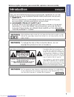 Предварительный просмотр 5 страницы Sharp PG-D3750 Operation Manual