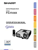 Sharp PG-F200X - Notevision XGA DLP Projector Operation Manual preview
