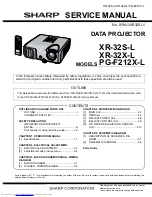 Предварительный просмотр 1 страницы Sharp PG-F212X-L Service Manual