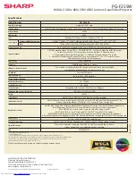 Preview for 2 page of Sharp PG-F255W - Notevision WXGA DLP Projector Specification Sheet