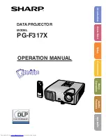 Sharp PG-F317X - Notevision XGA DLP Projector Operation Manual preview