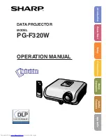 Sharp PG-F320W - Notevision WXGA DLP Projector Operation Manual preview