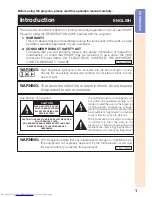 Preview for 5 page of Sharp PG-F320W - Notevision WXGA DLP Projector Operation Manual