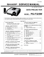 Sharp PG-F320W - Notevision WXGA DLP Projector Service Manual preview