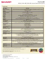 Preview for 2 page of Sharp PG-F320W - Notevision WXGA DLP Projector Specification Sheet