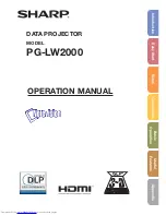 Preview for 1 page of Sharp PG-LW2000 Operation Manual