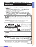 Preview for 3 page of Sharp PG-LW2000 Operation Manual