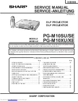 Sharp PG-M10SE Service Manual предпросмотр