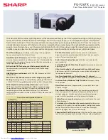 Предварительный просмотр 1 страницы Sharp PGF267X - XGA DLP Projector Specification Sheet