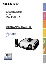 Sharp PGF310X - Notevision XGA DLP Projector Operation Manual предпросмотр