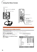 Предварительный просмотр 42 страницы Sharp PGF310X - Notevision XGA DLP Projector Operation Manual