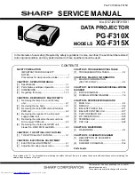 Sharp PGF310X - Notevision XGA DLP Projector Service Manual предпросмотр