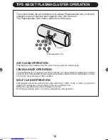 Предварительный просмотр 14 страницы Sharp Plasmacluster AE-X30EJ Operation Manual