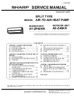 Preview for 1 page of Sharp Plasmacluster AE-Z40KR Service Manual