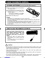 Preview for 8 page of Sharp Plasmacluster AH-AP24CE Operation Manual