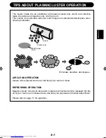 Preview for 9 page of Sharp Plasmacluster AH-AP24CE Operation Manual