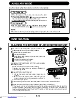 Preview for 16 page of Sharp Plasmacluster AH-AP24CE Operation Manual