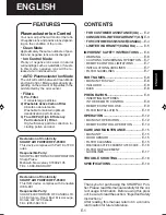 Preview for 3 page of Sharp Plasmacluster FP-P40CX Operation Manual