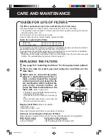 Preview for 16 page of Sharp Plasmacluster FU-55SE Operation Manual