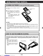 Preview for 8 page of Sharp Plasmacluster GS-XPM12FR Operation Manual