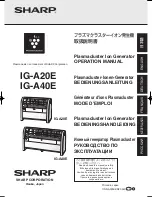 Sharp Plasmacluster IG-A20E Operation Manual предпросмотр