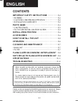 Preview for 2 page of Sharp Plasmacluster IG-A20E Operation Manual