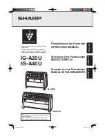 Sharp Plasmacluster IG-A20U Operation Manual preview