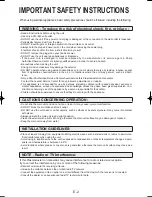 Preview for 4 page of Sharp Plasmacluster IG-BL20E Operation Manual