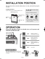 Preview for 6 page of Sharp Plasmacluster IG-BL20E Operation Manual