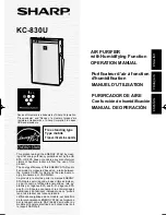 Sharp Plasmacluster KC-830U Operation Manual предпросмотр