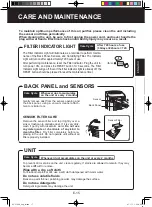 Preview for 17 page of Sharp Plasmacluster KC-C100U Operation Manual