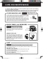 Preview for 17 page of Sharp Plasmacluster KC-C150U Operation Manual