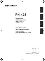 Sharp PN-425 Operation Manual preview