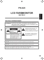 Preview for 21 page of Sharp PN-425 Operation Manual